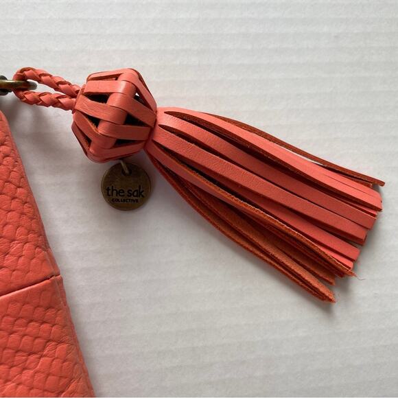 The Sak Coral Crossbody Leather Tassel Purse Croc Embossed Convertible Strap - Picture 4 of 16